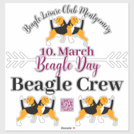 Beagle Dog Day Mailing  シール