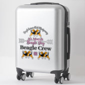 Beagle Dog Day Mailing  シール (スーツケース)