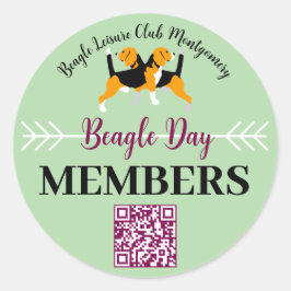 Beagle Dog Day Mailing  ラウンドシール