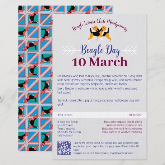 Beagle Dog Day Mailing  便箋 (正面/裏面)