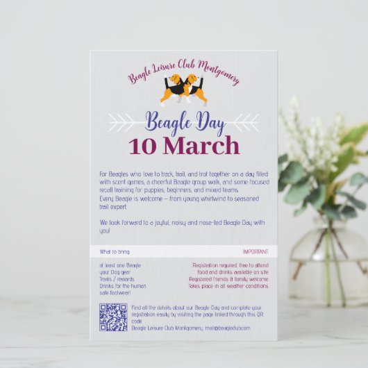 Beagle Dog Day Mailing  便箋 (スタンド正面)