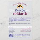 Beagle Dog Day Mailing  便箋 (正面)