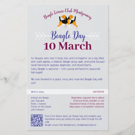 Beagle Dog Day Mailing  便箋 (正面)