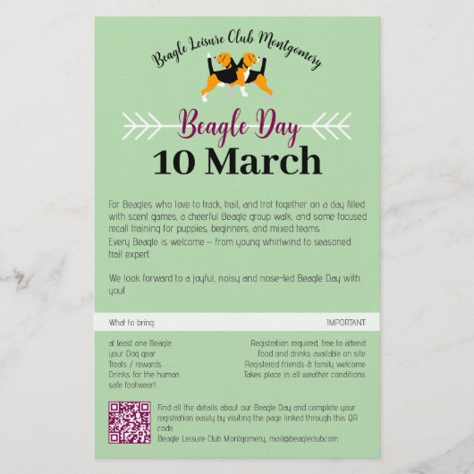 Beagle Dog Day Mailing  便箋 (正面)