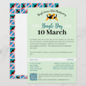 Beagle Dog Day Mailing  Stationery 便箋 (正面/裏面)