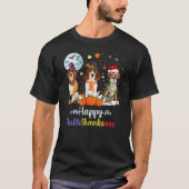 Beagle Dog Halloween Merry Christmas Happy Halloth Tシャツ (正面)