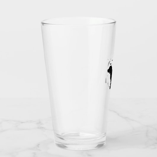 Beagle Dog � Halloween Moon Silhouette Oversized T タンブラーグラス (右)