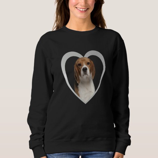 Beagle Dog Heart Beagle スウェットシャツ (正面)