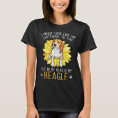 Beagle Dog In My Head Is My Beagle Sunflower Tシャツ (正面)