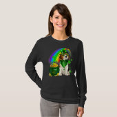 Beagle Dog Irish Leprechaun Saint St Patrick Day Tシャツ (正面フル)