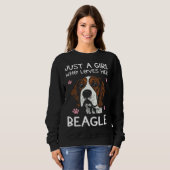 Beagle Dog  Just A Girl Who Loves Beagles スウェットシャツ (正面フル)
