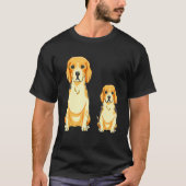 Beagle Dog Mama Puppy Hunting Dog Tシャツ (正面)