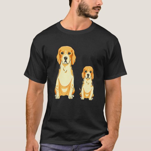 Beagle Dog Mama Puppy Hunting Dog   Tシャツ (正面)