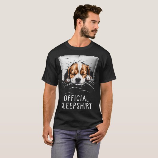 Beagle Dog Owner Official Sleep Tシャツ (正面フル)