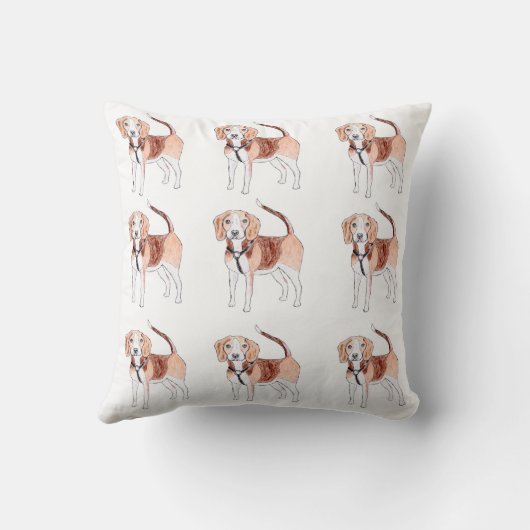 Beagle  Dog Pattern クッション (裏面)
