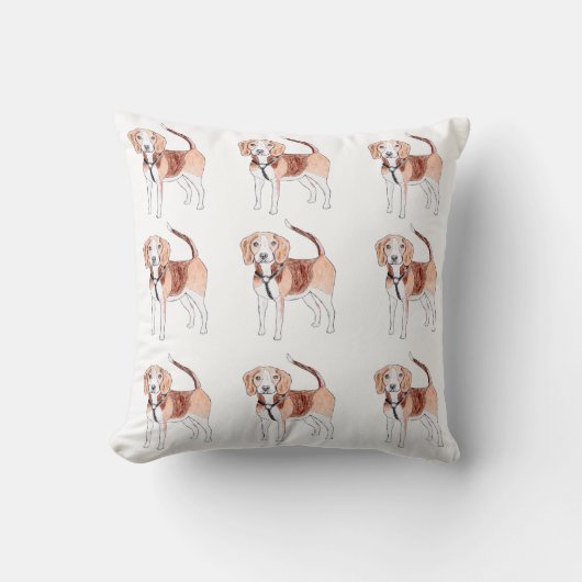 Beagle  Dog Pattern クッション (正面)