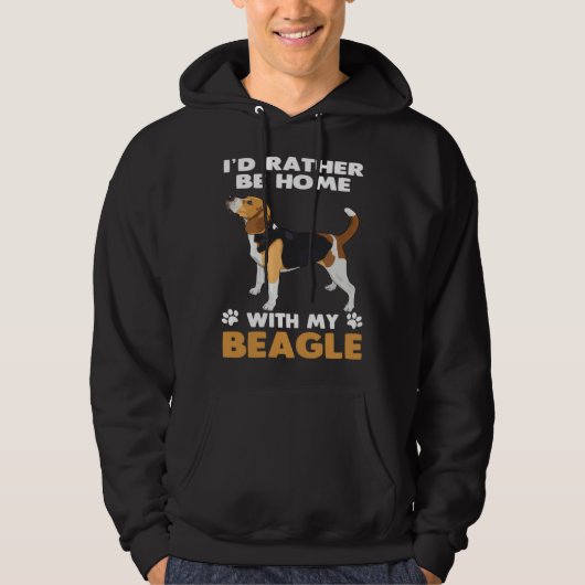 Beagle Dog  Rather Be At Home With My Beagle パーカ (正面)