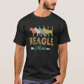 Beagle Dog Retro Beagle Mom grandma Tシャツ (正面)