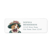 Beagle Dog Return Address Labels ラベル (正面)