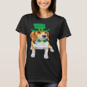 Beagle Dog Shamrock St Patrick s Day Saint Paddy s Tシャツ (正面)