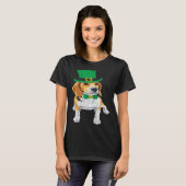 Beagle Dog Shamrock St Patrick s Day Saint Paddy s Tシャツ (正面フル)