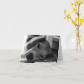 Beagle Dog Snoopyクローズアップ写真 カード (黄色い花)