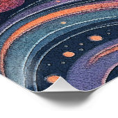 Beagle dog with starry sky and water 001 ポスター (コーナー)