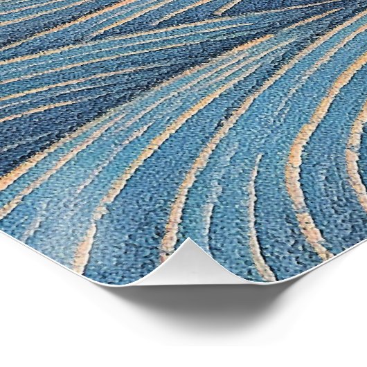 Beagle dog with starry sky and water 002 ポスター (コーナー)