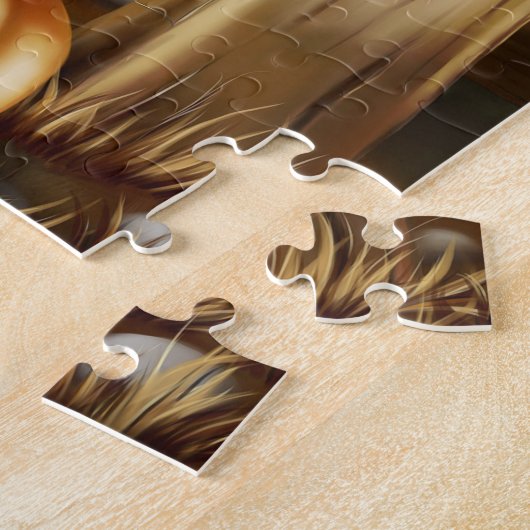 Beagle Dog with Witch Hat Halloween Gift Idea ジグソーパズル (側面)