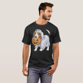 Beagle Ghost Dog Halloween Tシャツ (正面フル)