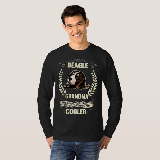Beagle Grandma Like A Normal Grandma Only Cooler Tシャツ (正面フル)