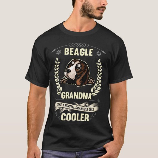 Beagle Grandma Like A Normal Grandma Only Cooler Tシャツ (正面)