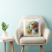 Beagle Harrier Dog 010824AREF102 - Watercolor クッション (椅子)
