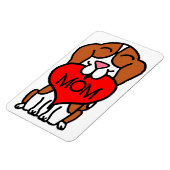 Beagle Heart Mom マグネット (左側)