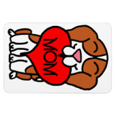 Beagle Heart Mom マグネット (横)