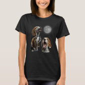 Beagle Howling At Moon for Mom & Dad Tシャツ (正面)