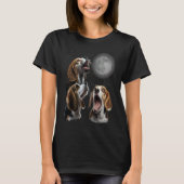 Beagle Howling At Moon for Mom & Dad Tシャツ (正面)