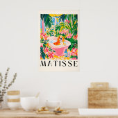 Beagle in Bathtub Art Print Matisse Style Dog ポスター (キッチン)