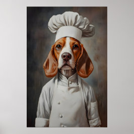 Beagle In Chefs Hat Poster, Pet Poster, Beagle In ポスター