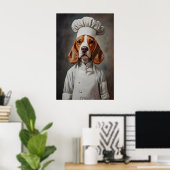 Beagle In Chefs Hat Poster, Pet Poster, Beagle In ポスター (ホームオフィス)