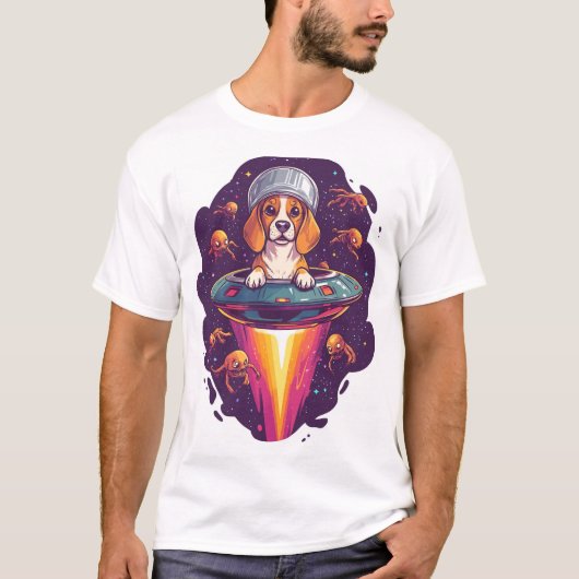 Beagle � Intergalactic Dog Encounter Tシャツ (正面)