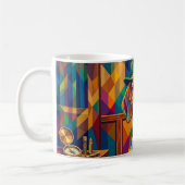 Beagle Jäger Pop Art – Moderner Jagdhund コーヒーマグカップ (左)