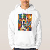 Beagle Jäger Pop Art – Moderner Jagdhund パーカ (正面)
