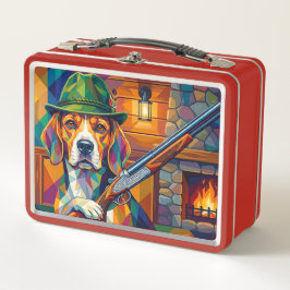Beagle Jäger Pop Art – Moderner Jagdhund メタルランチボックス