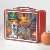 Beagle Jäger Pop Art – Moderner Jagdhund メタルランチボックス (インサイチュ)
