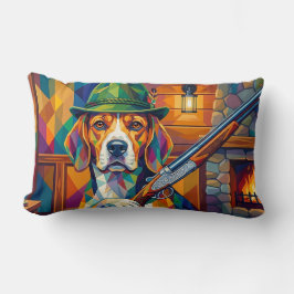 Beagle Jäger Pop Art – Moderner Jagdhund ランバークッション