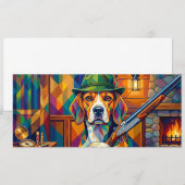 Beagle Jäger Pop Art – Moderner Jagdhund 招待状 (正面/裏面)