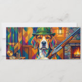 Beagle Jäger Pop Art – Moderner Jagdhund 招待状 (正面)