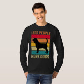 Beagle Less people more Dogs dog funny saying Tシャツ (正面フル)