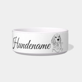 Beagle Line Art personalized bowl ボウル